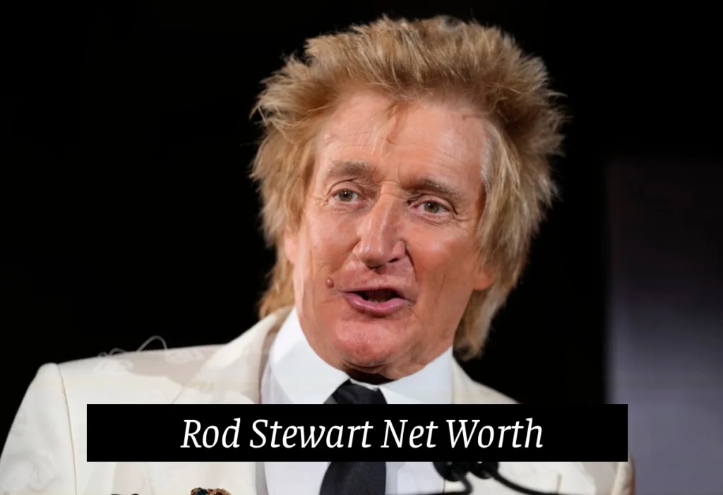Rod Stewart performing on stage, showcasing his iconic style and success — representing Rod Stewart net worth and musical legacy.