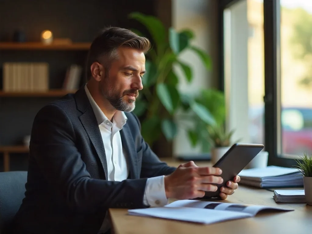 Person reviewing finance options on a laptop while planning future goals